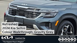 Refreshed 2024 Kia Seltos  Colour Walkthrough Gravity Grey [upl. by Comstock]