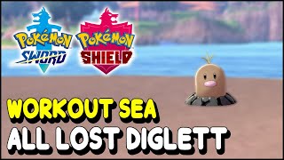 Pokemon Sword amp Shield All Diglett Locations in Workout Sea The Isle of Armor DLC [upl. by Egoreg]