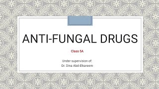 AntiFungal Drugs [upl. by Notlem30]