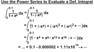 Calculus 2 Infinite Sequences and Series 60 of 86 Power Series to Solve Definite Integral [upl. by Yhtak]