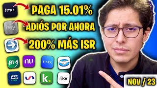 📈 ¿Quién PAGA MÁS en noviembre 2023  Opciones con 15 de rendimiento 200 más ISR [upl. by Ahsekal]