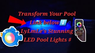 Transform Your Pool Link below⬇️with LyLmLes Stunning Upgrade LED Pool Lights pool summer [upl. by Dun988]