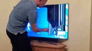 Attempting badly to fix cracked flat screen TV WARNING dont believe the FAKE repair videos [upl. by Nahtannhoj136]