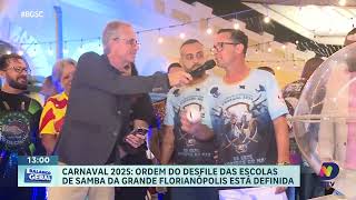 Carnaval 2025 descubra a ordem dos desfiles em Florianópolis [upl. by Aklog]