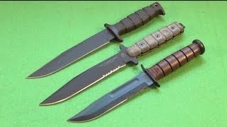 TOPS USMC Combat Knife Fixed Blade Review [upl. by Nosiddam]