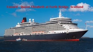 Cunard Queen Elizabeth Liner at South Queensferry [upl. by Eadwine176]