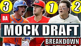 2024 MLB Mock Draft 40 Breakdown With Baseball Americas Carlos Collazo [upl. by Ynnaj]