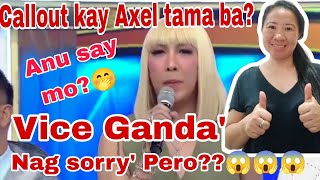 Isyo sa pag call out kay Axel No need to apologise ayon kay Vice axelcruz [upl. by Rosaleen]