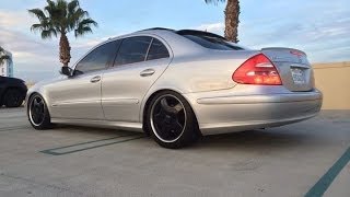 Mercedes E500 Muffler Delete Flybys [upl. by Neelrad953]