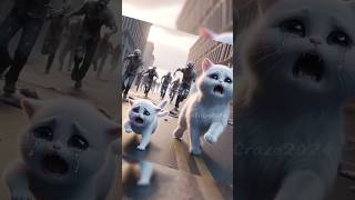 Zombies cat🐈protection cat catlover cute ai cutecat kittten love shortfeed shorts ytstudio [upl. by Revell]