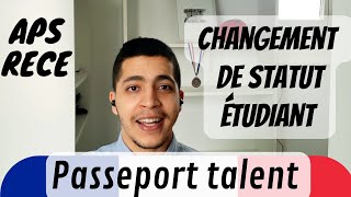 CHANGEMENT DE STATUT ÉTUDIANT SALARIÉ 2022  APS RECE [upl. by Scheld]