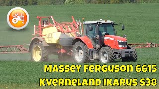 Spraying 2024  Massey Ferguson 6615 amp Kverneland Ikarus S38 sprayer [upl. by Ahtelra443]