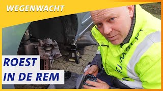 Met een vastgelopen rem in Enter  Wegenwacht Vlog [upl. by Yecart]