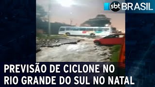 Previsão de tempestades no Natal assusta moradores do RS  SBT Brasil 231223 [upl. by Ynamreg]