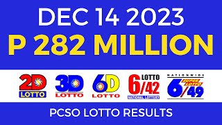 Lotto Result December 14 2023 9pm PCSO [upl. by Aviv83]