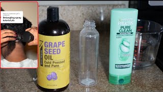 DIY Detangling Spray Tutorial For Matted Hair  4C Natural Hair [upl. by Bradford343]