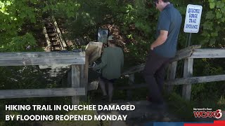 Hiking trail in Quechee Gorge damaged by flooding reopened Monday [upl. by Aimas]