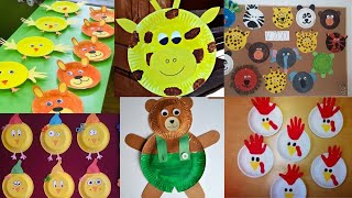 Easy Paper plates CraftsPaper plates Crafts for kidsPaper plates school project making ideas [upl. by Aisayn]