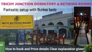 TRICHY JUNCTION RETIRING ROOMS  best bunker beds  fantastic ambience  Railway Dormitory [upl. by Tfat420]