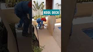 aplicando kool deck en andador de alberca [upl. by Idurt]