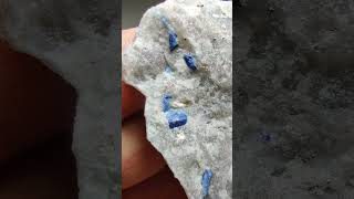 Lazulite crystals in Quartz Graves Mountain Georgia [upl. by Yerd560]