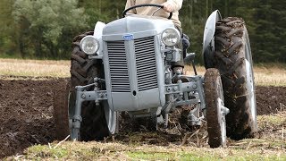 Ferguson TE20 Ploughing w 2Furrow Original Ferguson Plough at Event  DK Agriculture [upl. by Burne604]