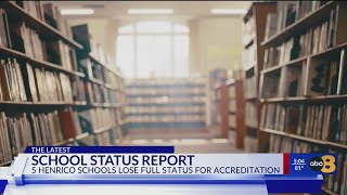 Five Henrico schools lose full accreditation status two newly achieve it [upl. by Fiester]