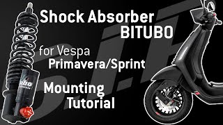 Stoßdämpfer BITUBO Black Edition Vespa Sprint  Primavera🛵🔧 Montage Tutorial  SIP [upl. by Elene]