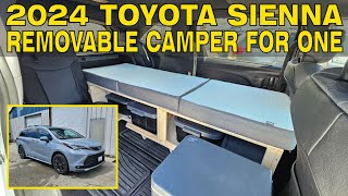 2024 Toyota Sienna Hybrid 35 MPG AWD Removable Camper Build Build 32 [upl. by Nerro]