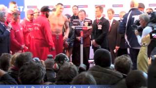 Wladimir Klitschko vs Tyson Fury Weighin and Staredown [upl. by Meehahs654]