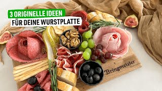 Wurstplatte anrichten  3 kreative Ideen für Dein Charcuterie Board ✨ [upl. by Sokim28]