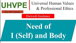 Need of self and body  need of body and I  universal human values and professional ethics aktu [upl. by Leake498]