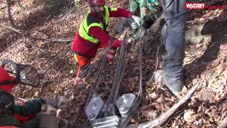 Seilkran Schulungsfilm Teil 9 Tragseil spannen und Laufwagen einhängen [upl. by Efthim]