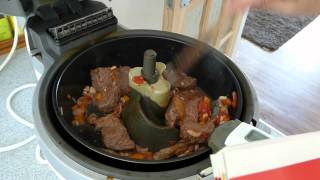 Tefal Actifry all in one meal Madagascan beef [upl. by Ahtikal588]