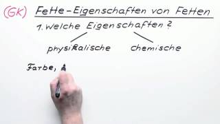 Eigenschaften von Fetten GK  Chemie  Organische Chemie [upl. by Ttam]