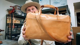 No56  Russet Leather Briefcase  Product Highlight [upl. by Darrej66]