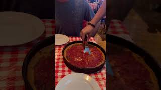 Gino’s East pizzeria real Chicago deep dish [upl. by Elazaro]