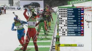 Biathlon Massenstart der Damen in Oslo 2012 [upl. by Waechter]