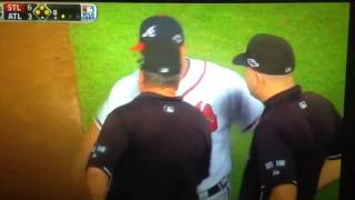 Atlanta Braves vs Cardinals100512 Fans Throw Trash on Field After Controversial Ump Call [upl. by Macnamara111]