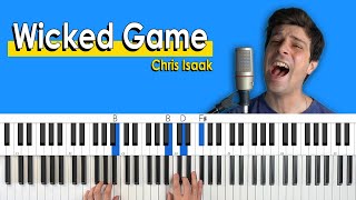 How To Play “Wicked Game” by Chris Isaak Piano Tutorial  Chord Chart [upl. by Hpeosj657]