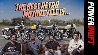 New Classic 350 vs Meteor 350 vs Jawa vs Honda CB350 RS  Best retro motorcycle is  PowerDrift [upl. by Hynda]