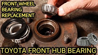 How To change toyota Front wheel Bearing  Hilux wheel bearing Replacement  toyota 1999 Model [upl. by Tiras]