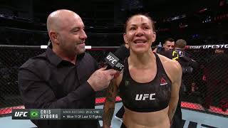 UFC 240 Cris Cyborg Octagon Interview [upl. by Fruma1]