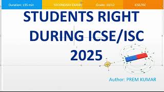 ICSEISC 2025 Important Dos amp Donts for Board Exams🔥  MUST WATCH ICSEISC 2025  Strict Rules [upl. by Aynotahs429]