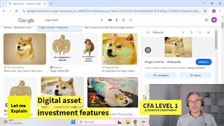 Digital asset investment features for the CFA Level 1 exam [upl. by Child]