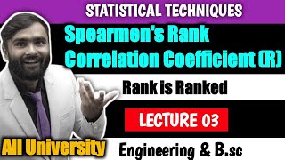 Spearmans Rank Correlation CoefficientSTATISTICAL TECHNIQUESLecture03Rank is Repeated [upl. by Kinson785]