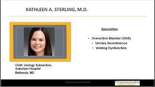 Kathleen Sterling MD Presents Treatment Options for Overactive Bladder OAB [upl. by Norvun]