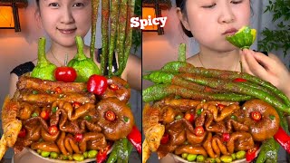 Episode 23  Spicy Chinese Food Delicious ASMR Feast  Chewing Crunching and Slurping Sounds [upl. by Learsiy]