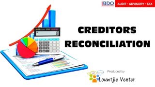 CREDITORS RECONCILIATION STATEMENT 1  Creditors amp Debtors Explanation [upl. by Cornela160]