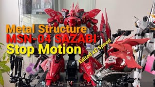 160 Metal Structure MSN04 SAZABI Stop motion x3 play speed 4K [upl. by Ahtis29]